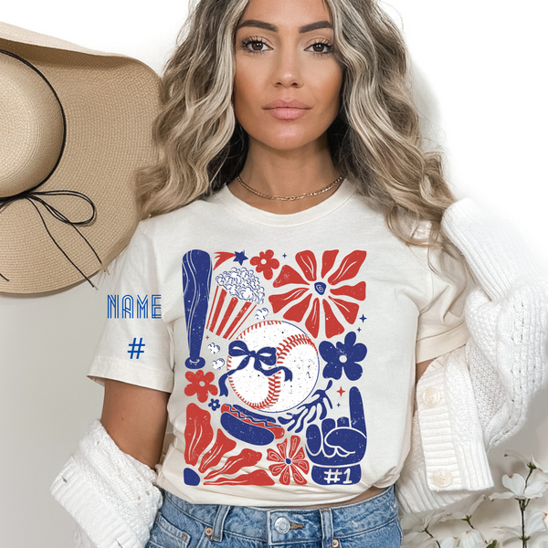 Retro Groovy Baseball Tee