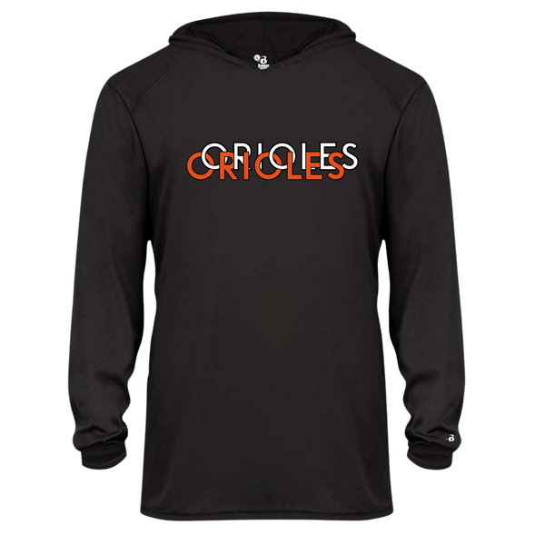 Custom Long Sleeve Performance Tee With Hoodie