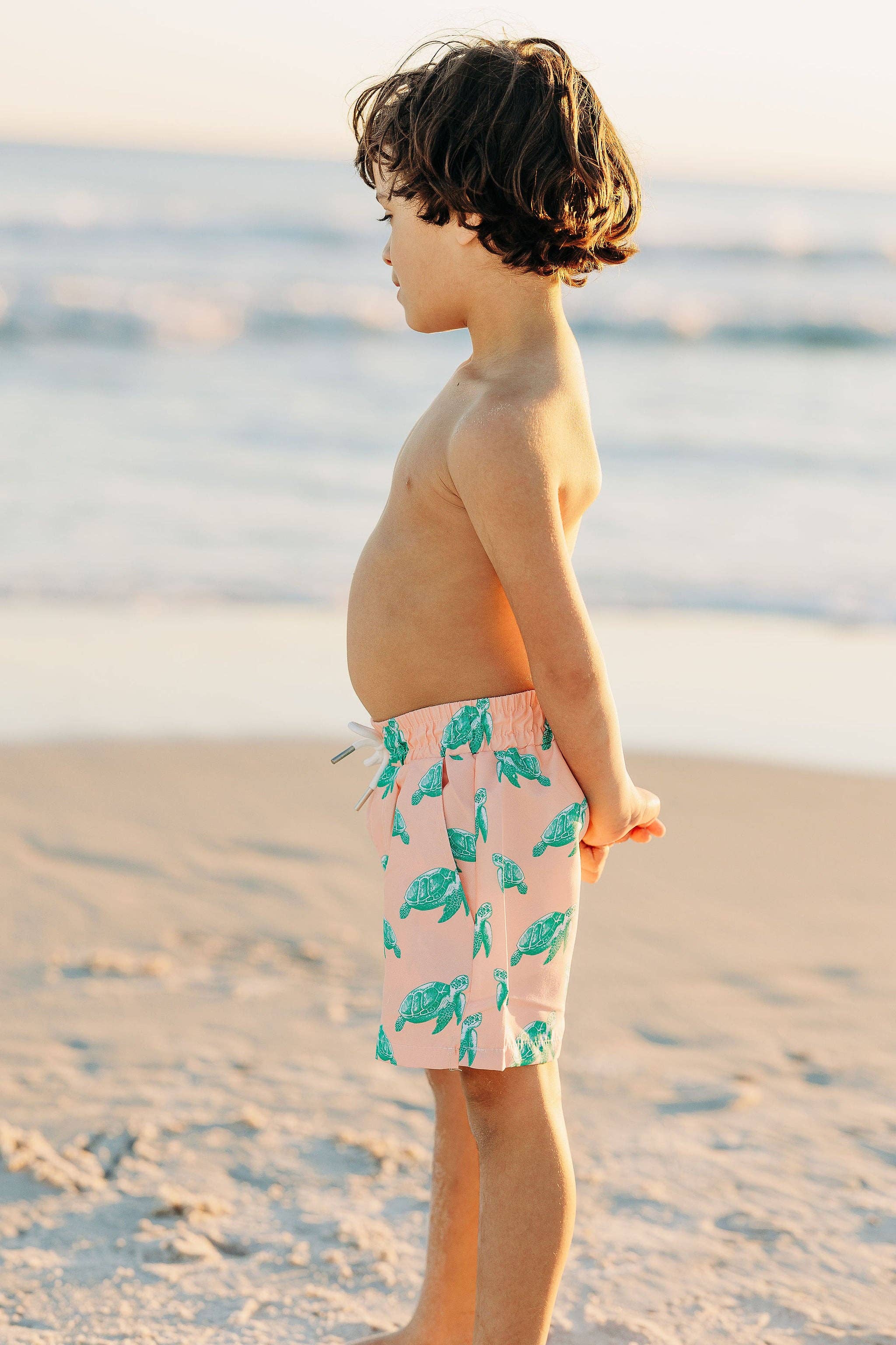 Compression Swim Shorts - Sea Turtles: SM