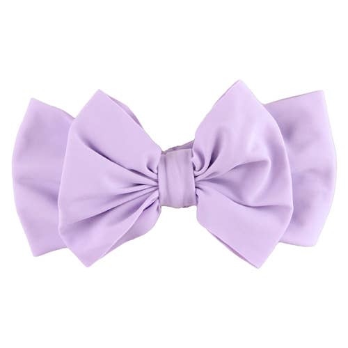 Girls Lavender Swim Bow Headband: Purple / One Size