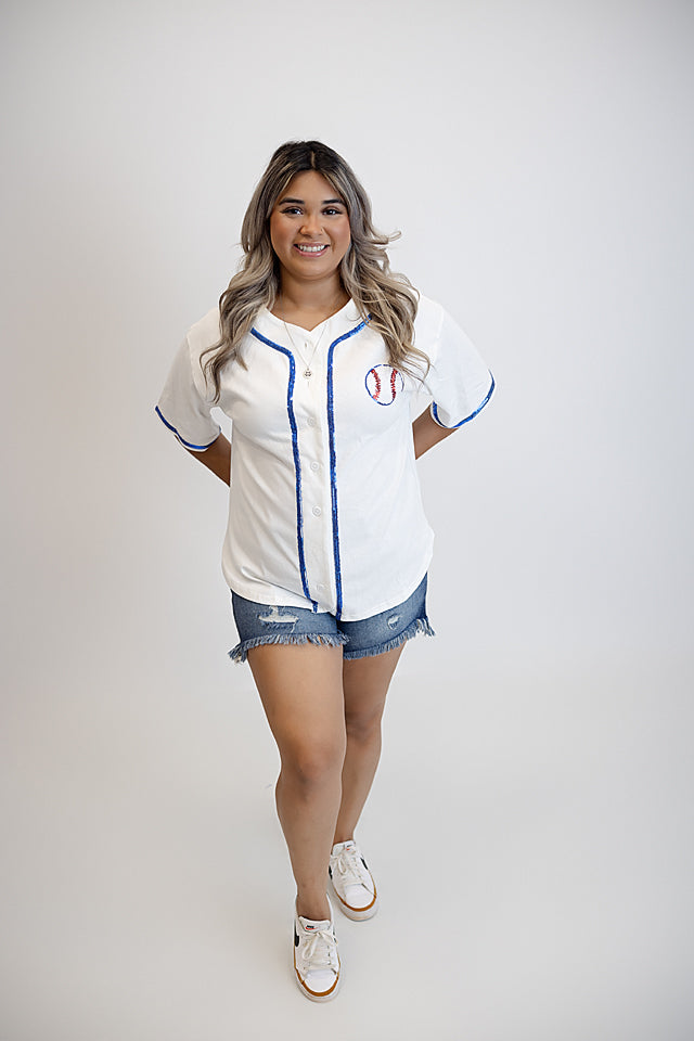 Baseball Sequins Embroidery