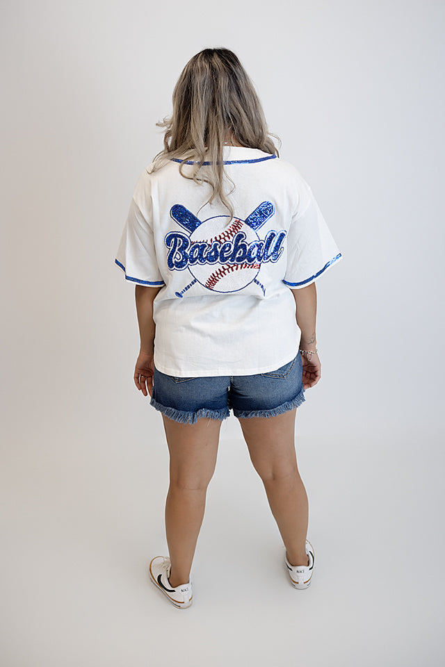 Baseball Sequins Embroidery