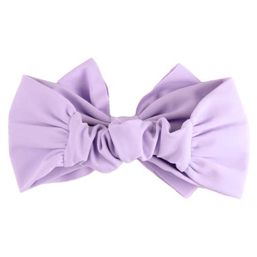 Girls Lavender Swim Bow Headband: Purple / One Size