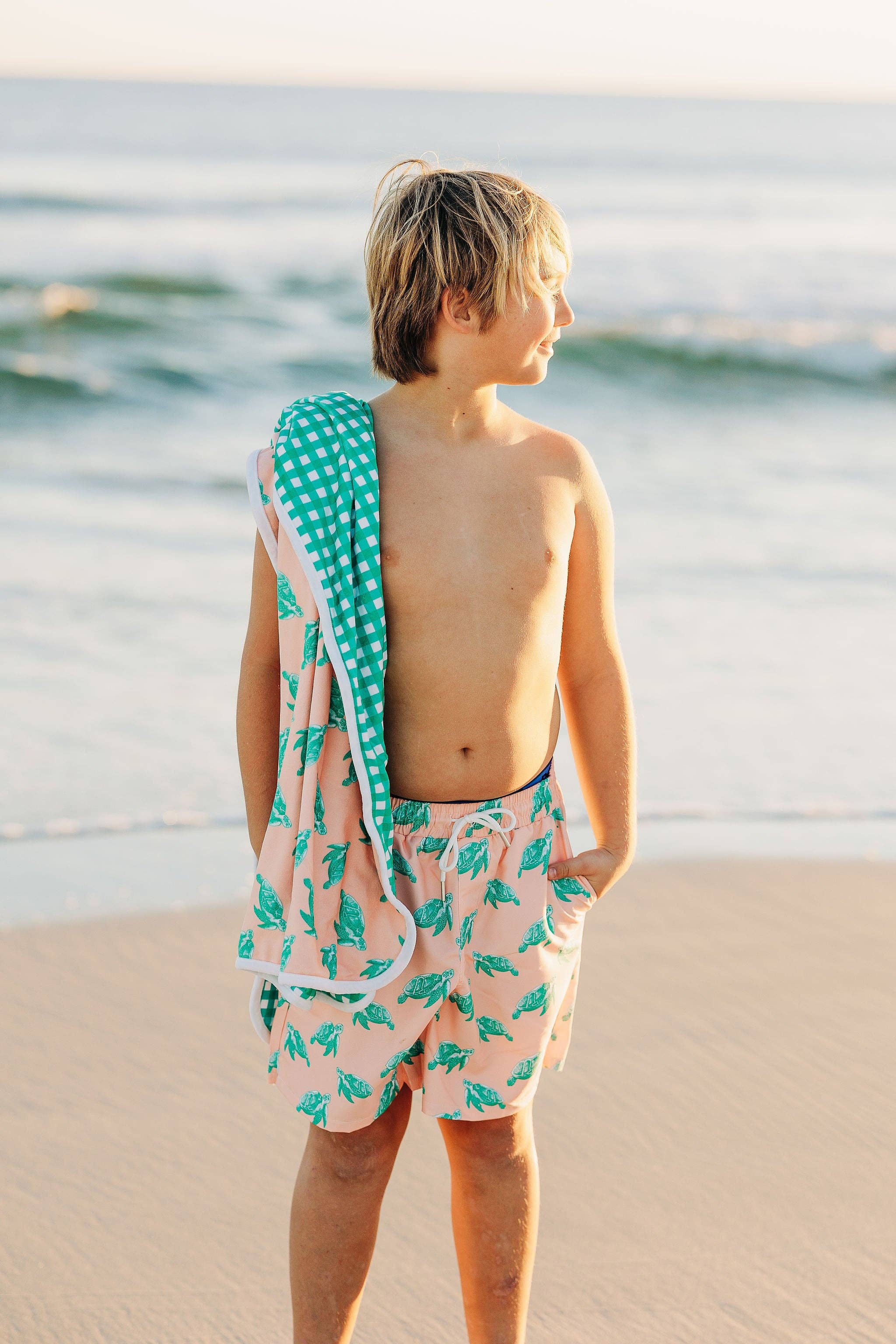 Compression Swim Shorts - Sea Turtles: SM