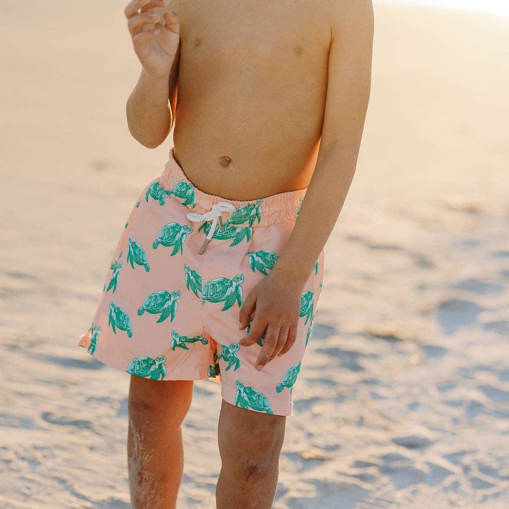 Compression Swim Shorts - Sea Turtles: SM