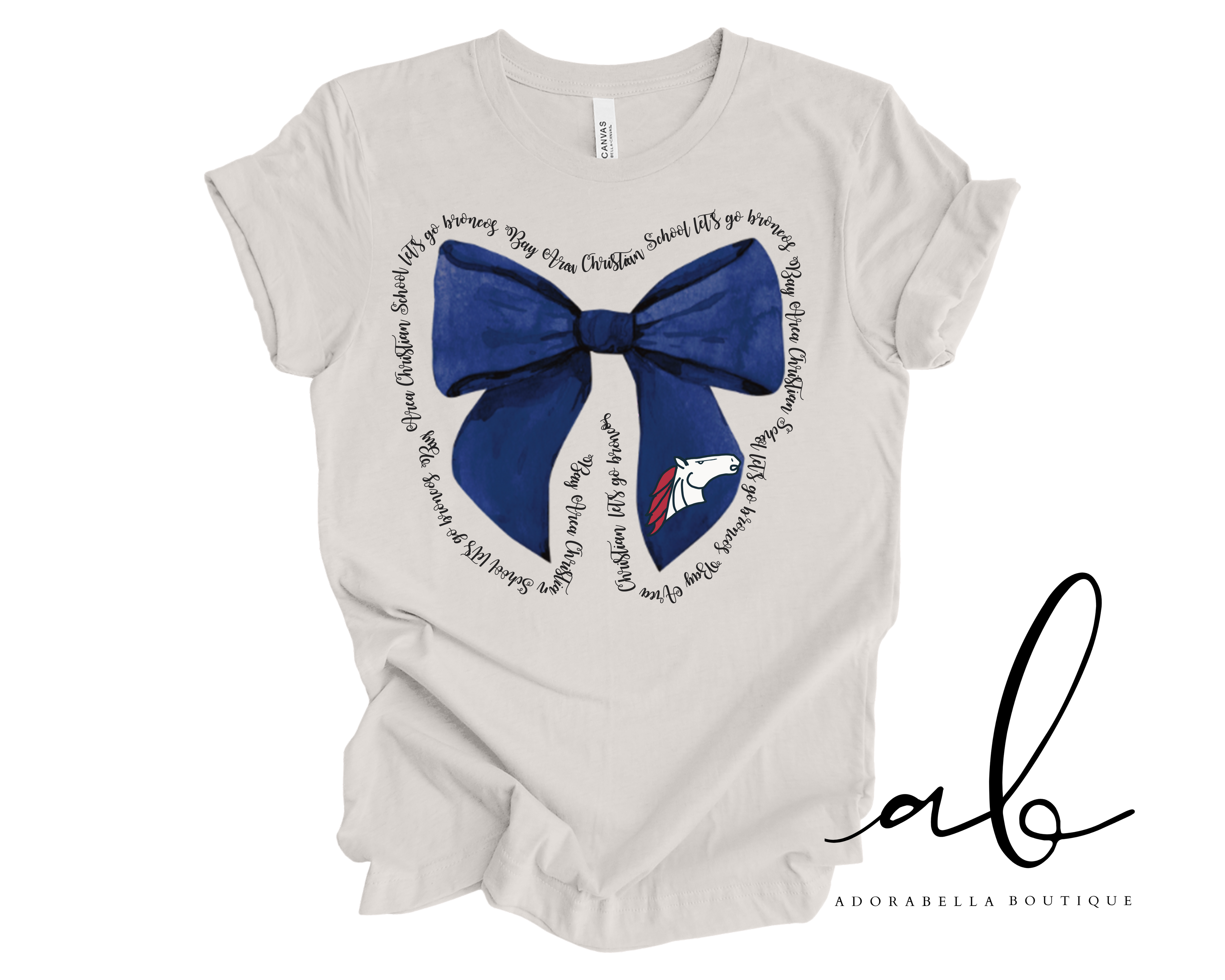 Navy Croquette Broncos Spirit Tee