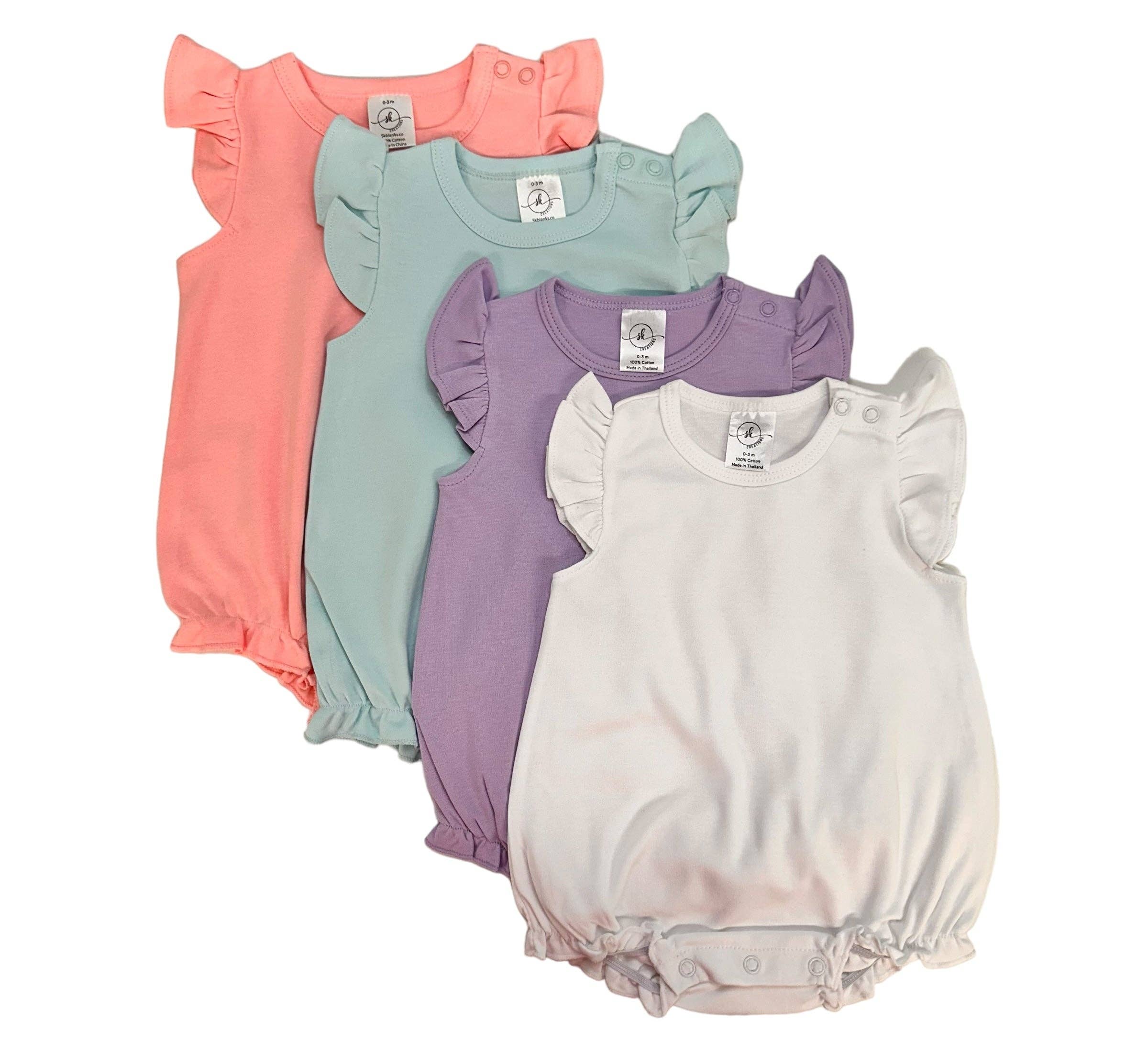 Flutter Sleeve Bubble: Lavender / 6-12M