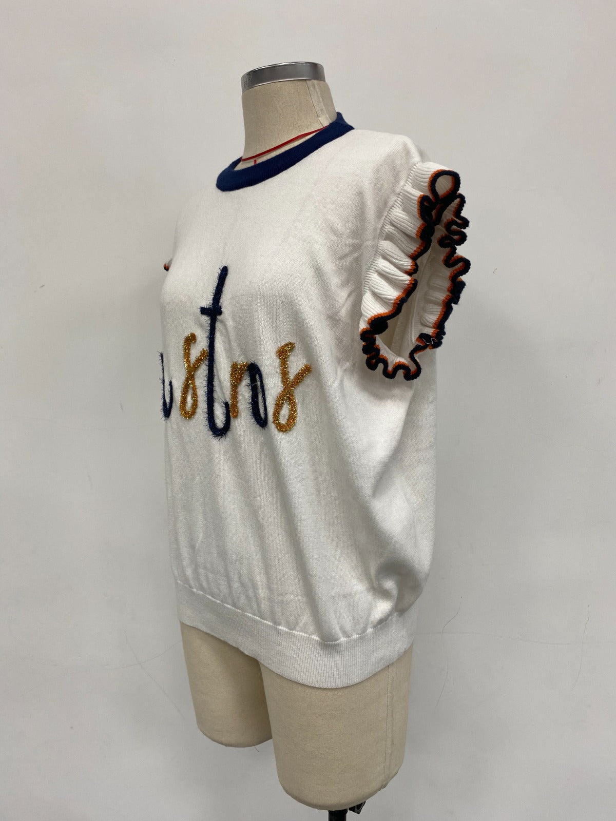 Custom Gameday Ruffle Sleeve Sweater