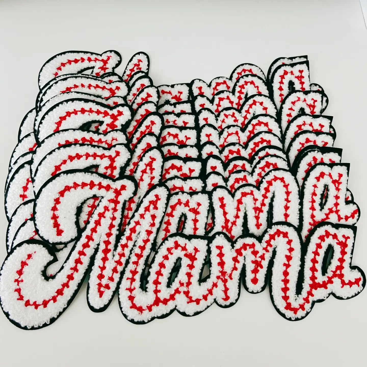 11" Baseball Mama Patch (Black Backing) - Chenille Patch