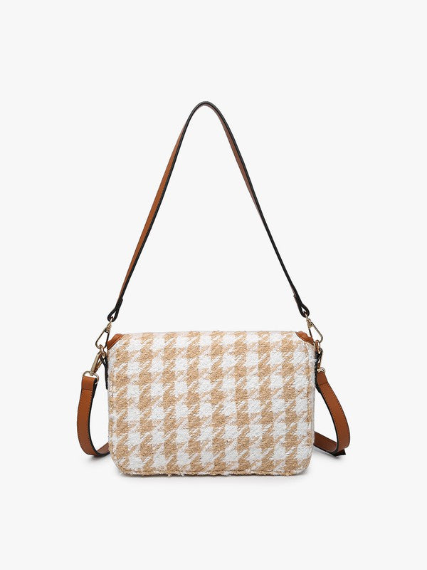 Elodie Houndstooth Crossbody