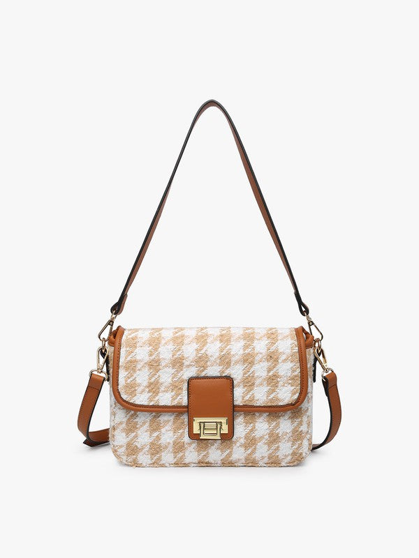 Elodie Houndstooth Crossbody
