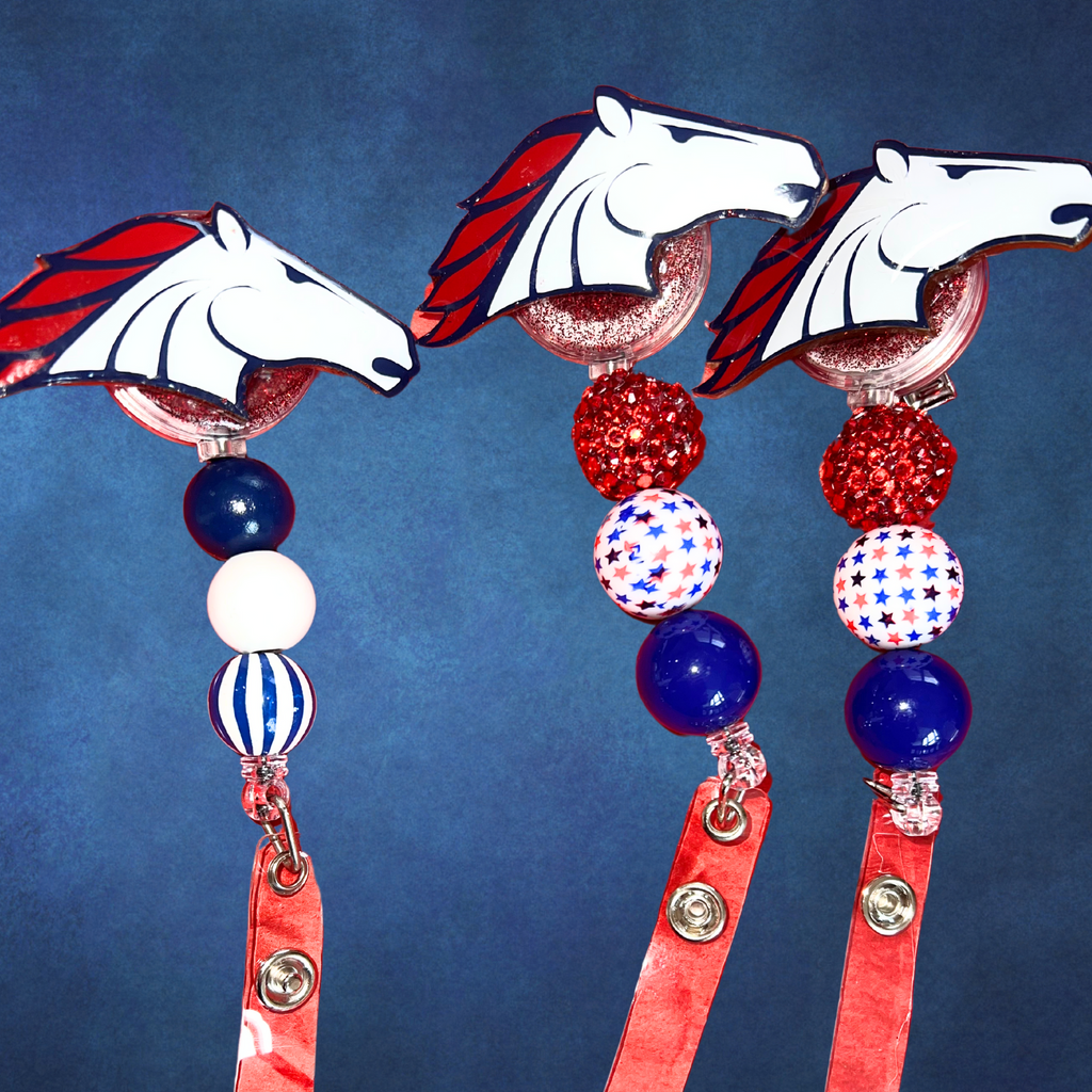 Custom Beaded Teacher Badge Holder