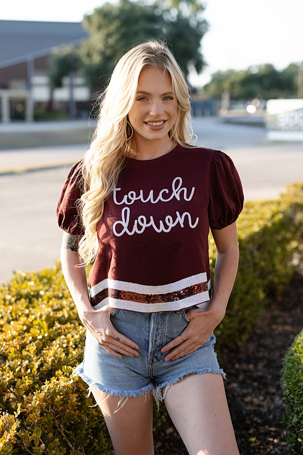 Football Queen Touch Down Tee