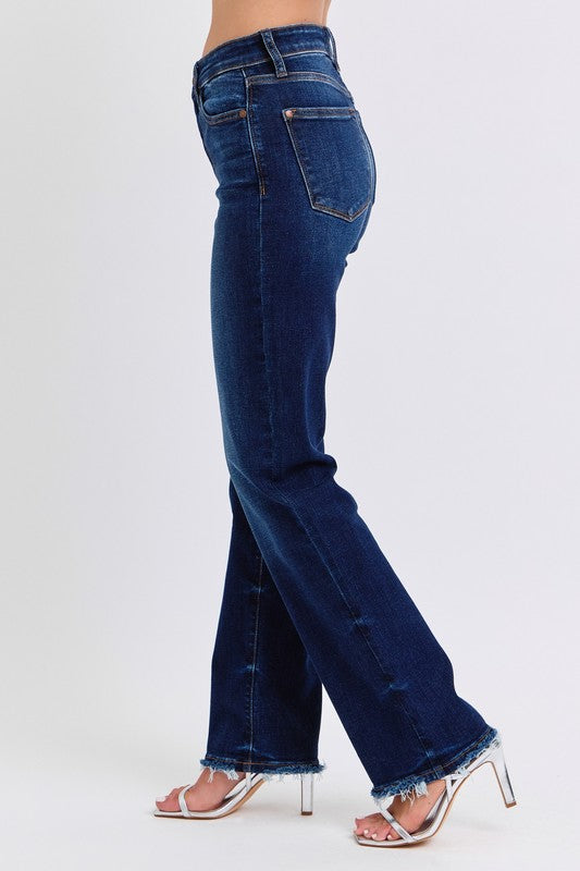 Judy Blue MR Straight Leg w/fray hem