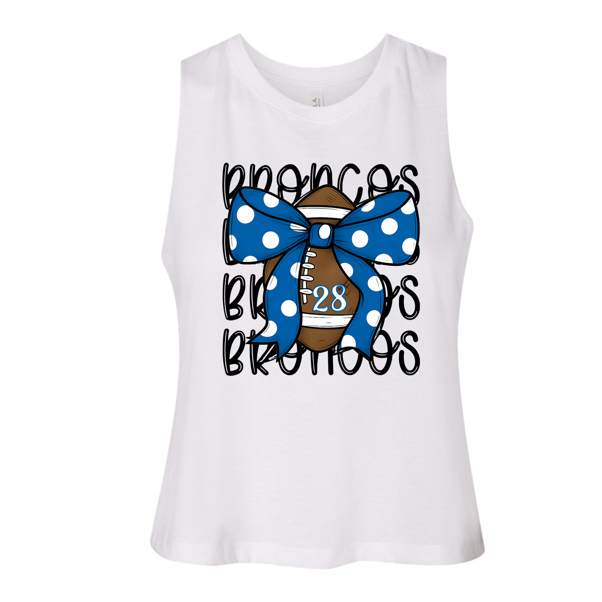 Friendswood Broncos Football Spirit Crop Tank