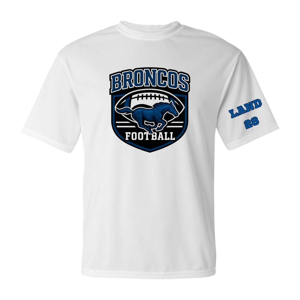 Friendswood Broncos Shield Logo Performance Tee