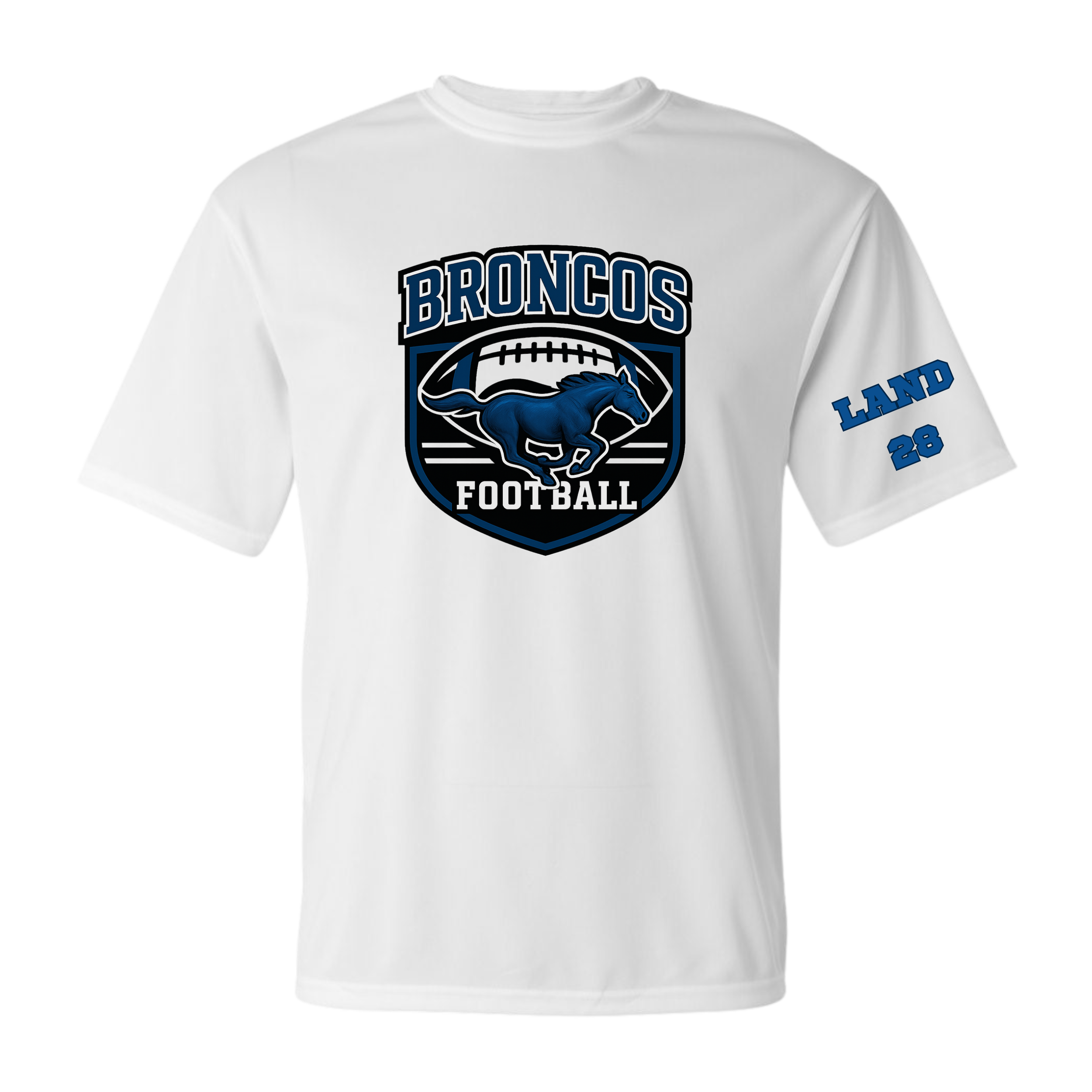 Friendswood Broncos Shield Logo Performance Tee