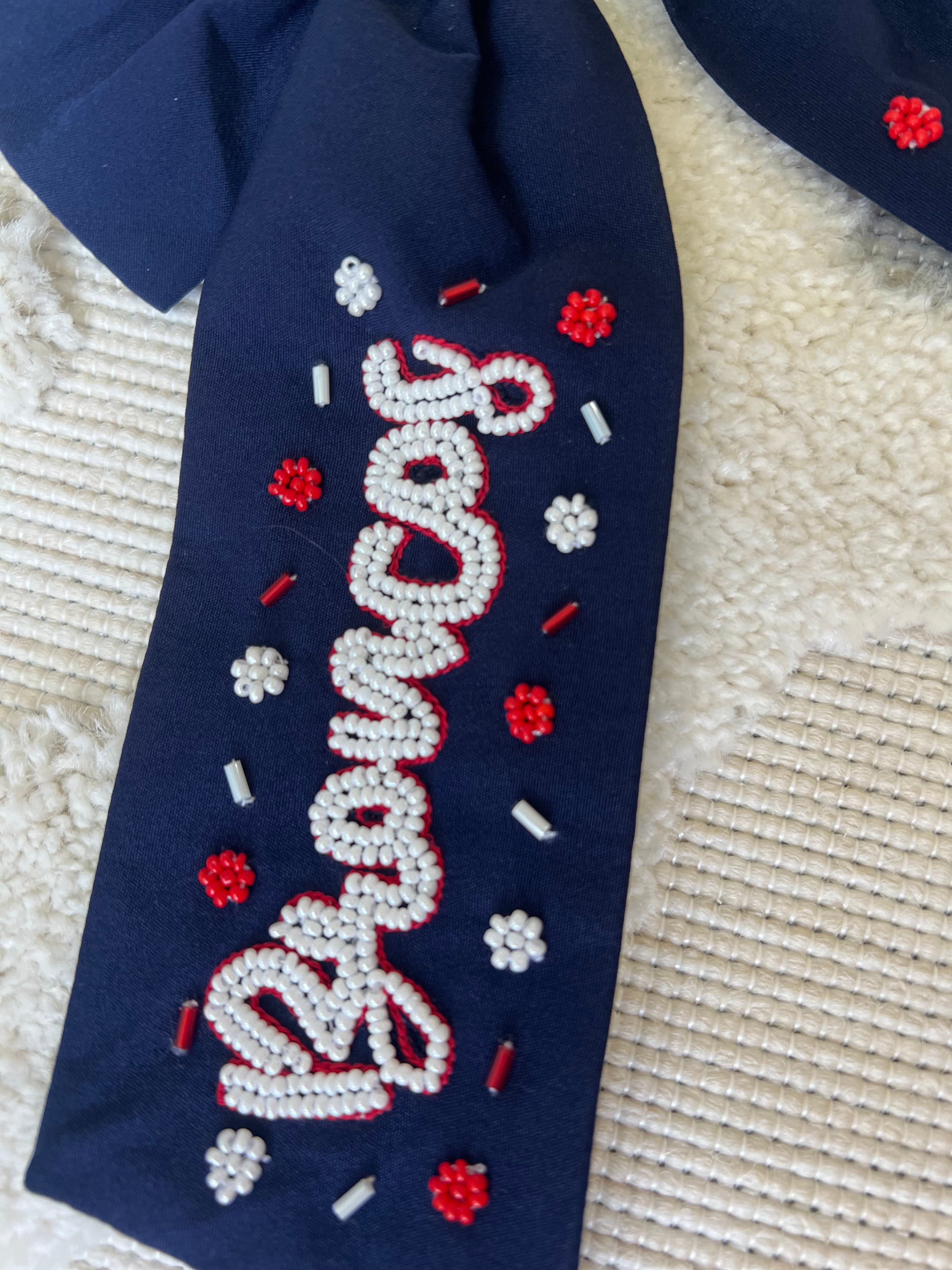 Custom Game Day Beaded Bows