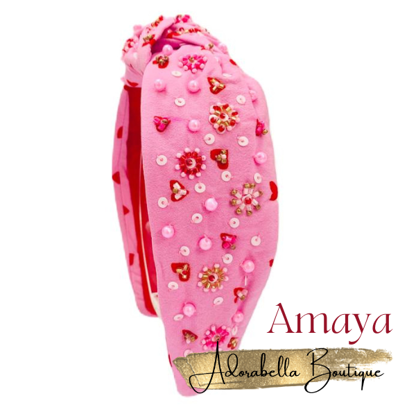 Valentines Beaded Headbands