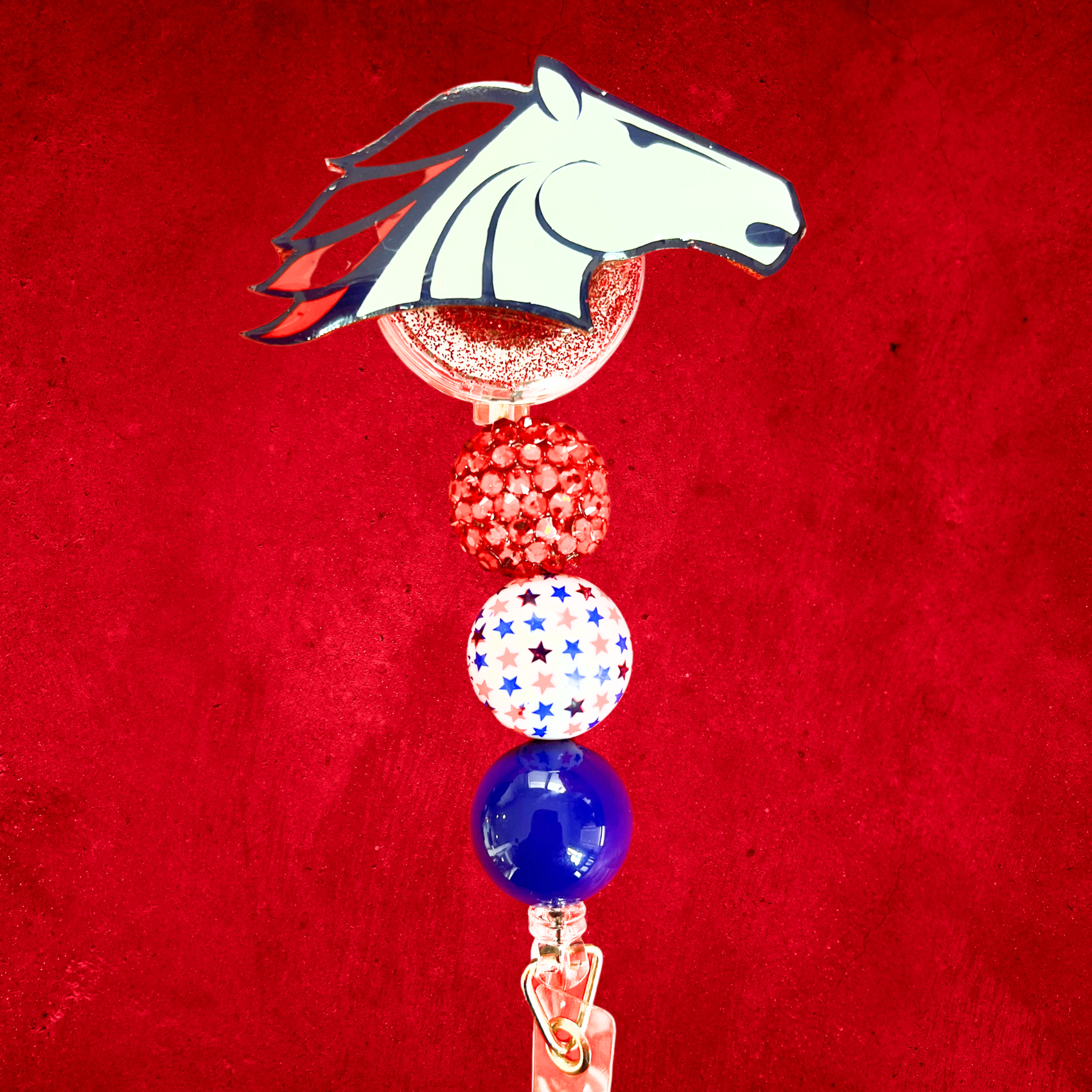 Custom Beaded Teacher Badge Holder