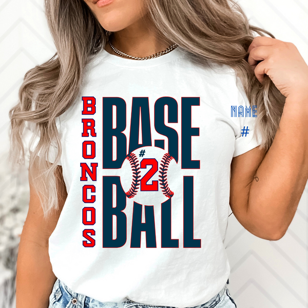 Custom Mascot Baseball Tee
