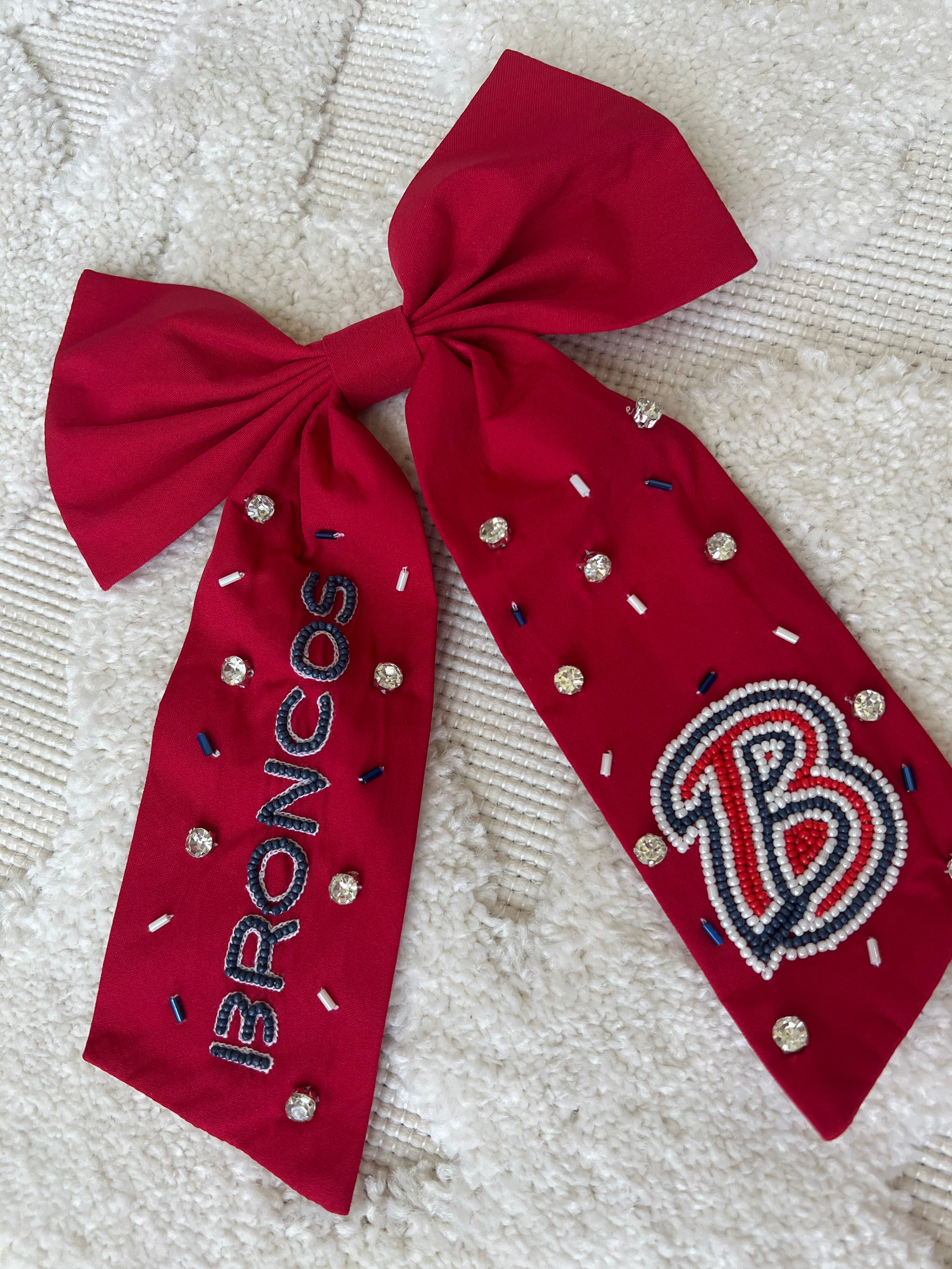 Custom Game Day Beaded Bows