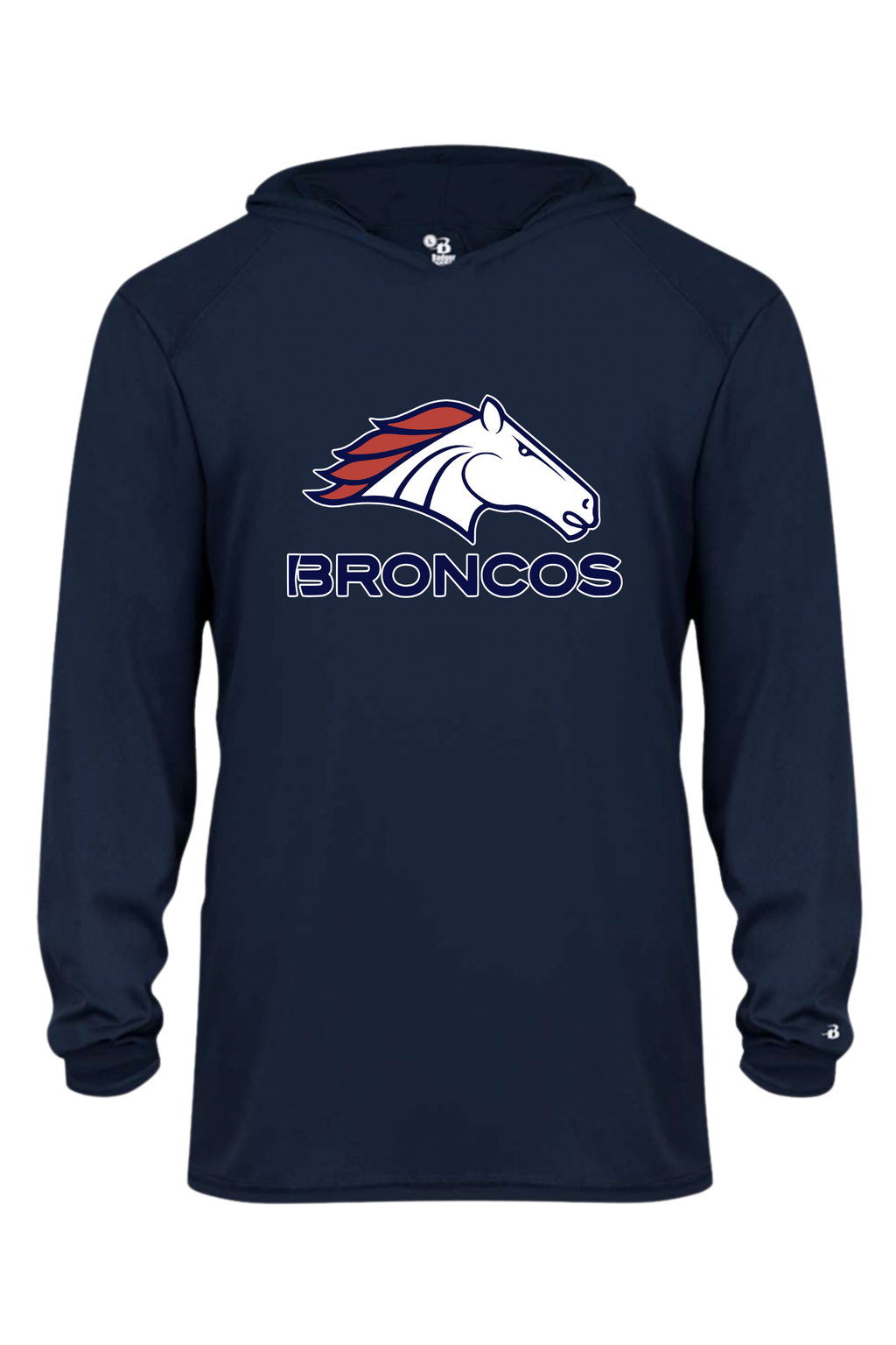 Broncos Pride Custom Long Sleeve Performance Tee With Hoodie