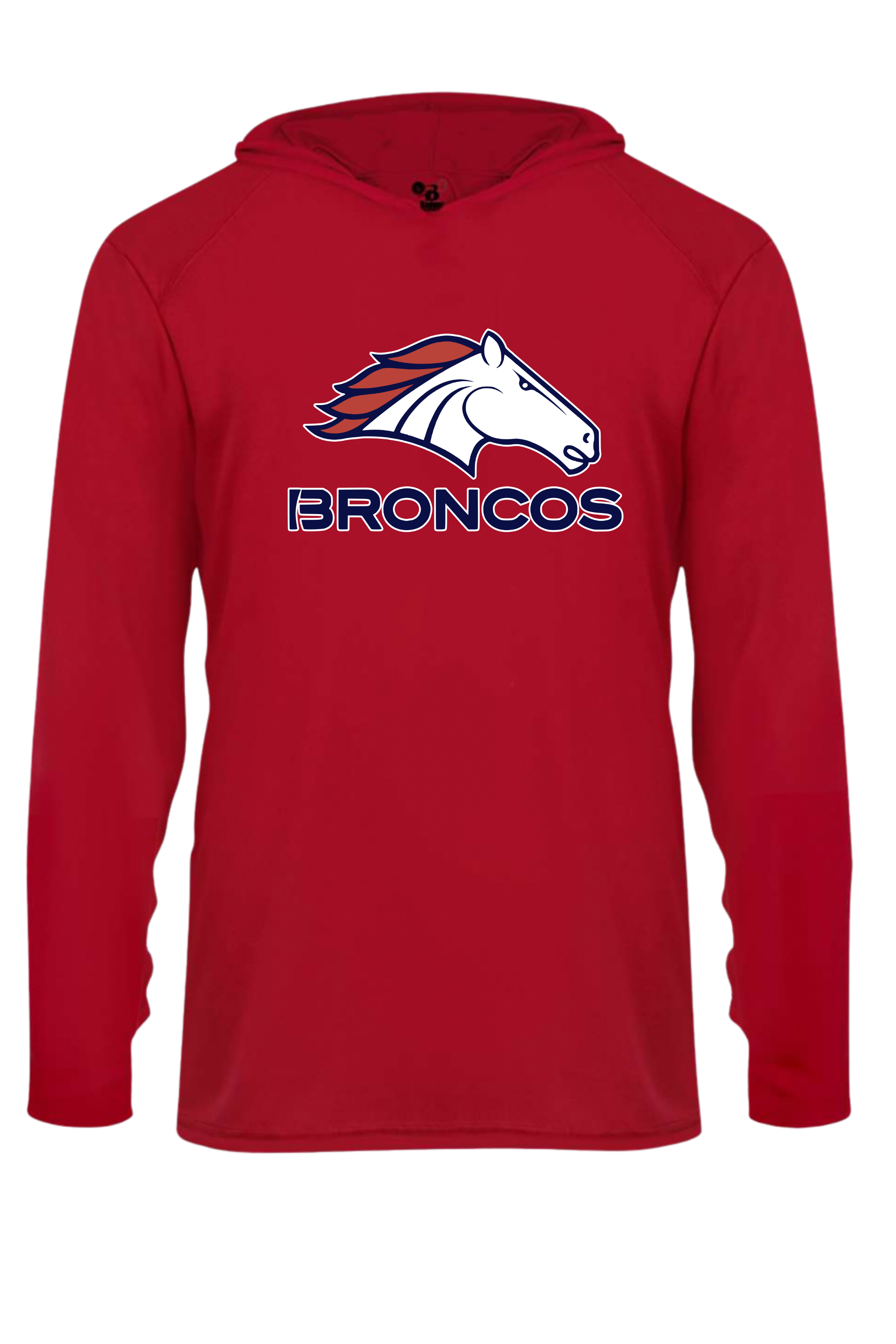 Broncos Pride Custom Long Sleeve Performance Tee With Hoodie