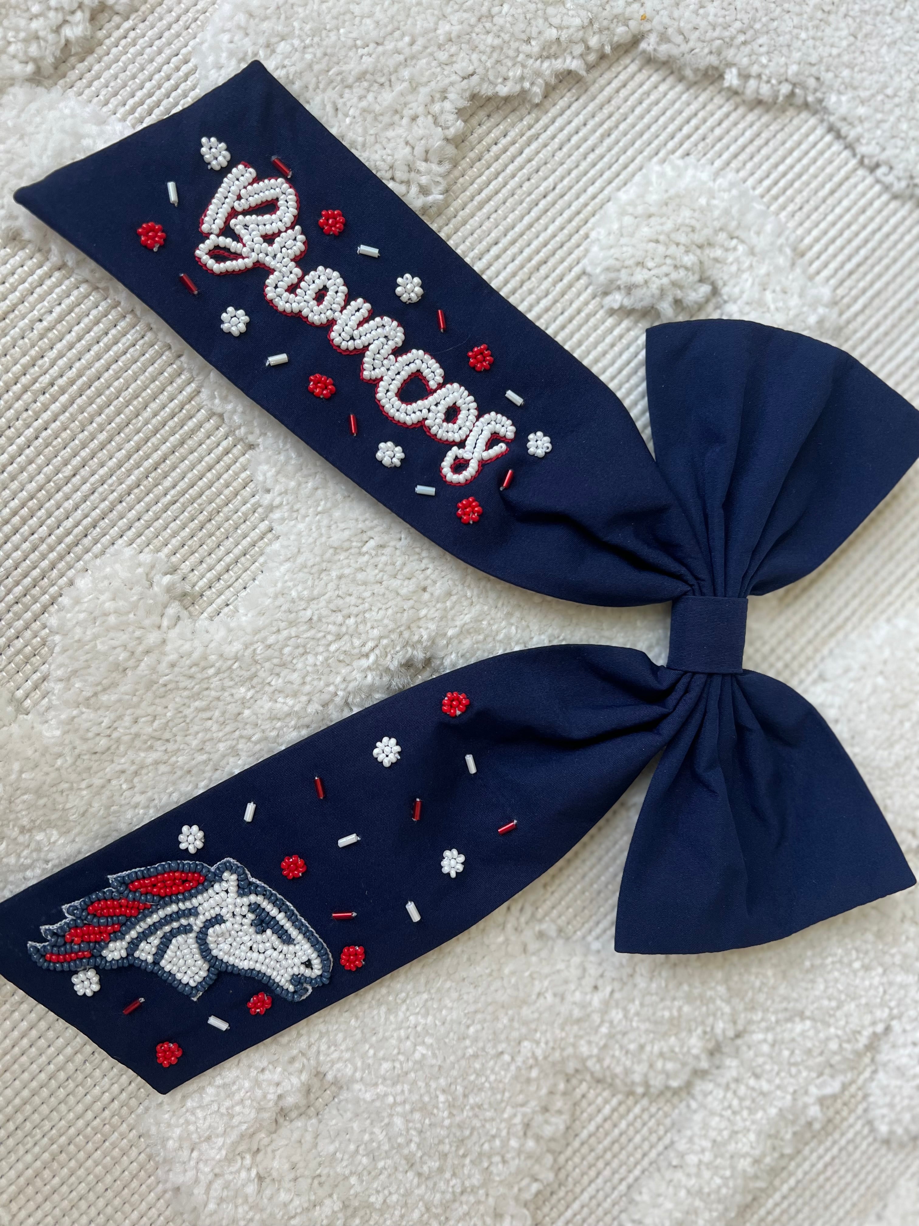Custom Game Day Beaded Bows