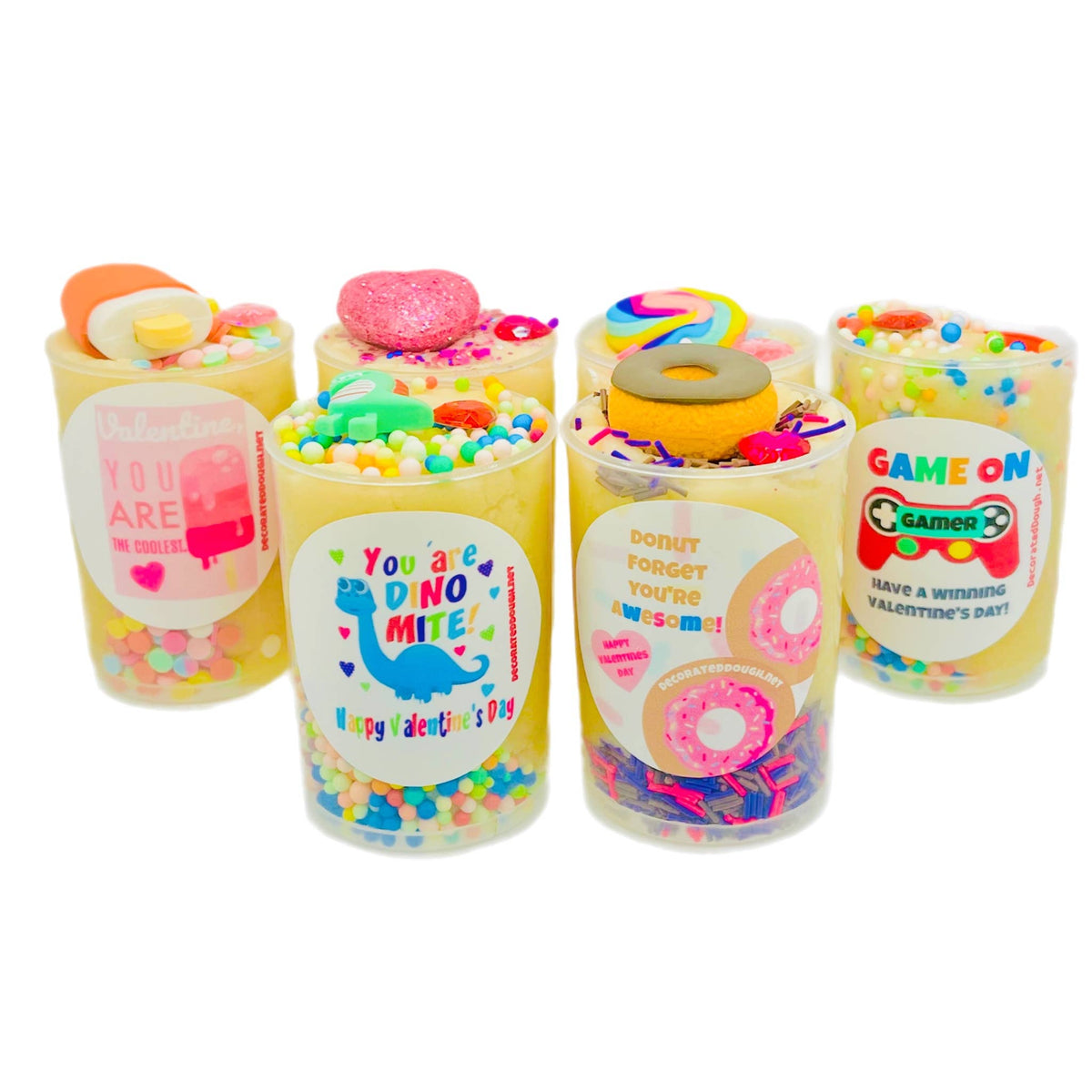 Valentine's Play Dough Push Pops: Dinosaur