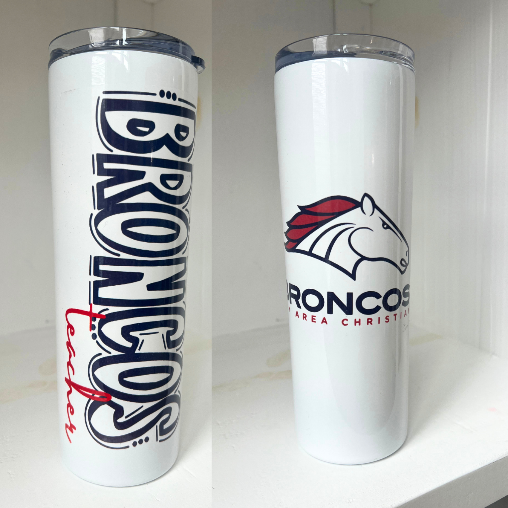 Custom BACS Broncos Teacher Tumbler