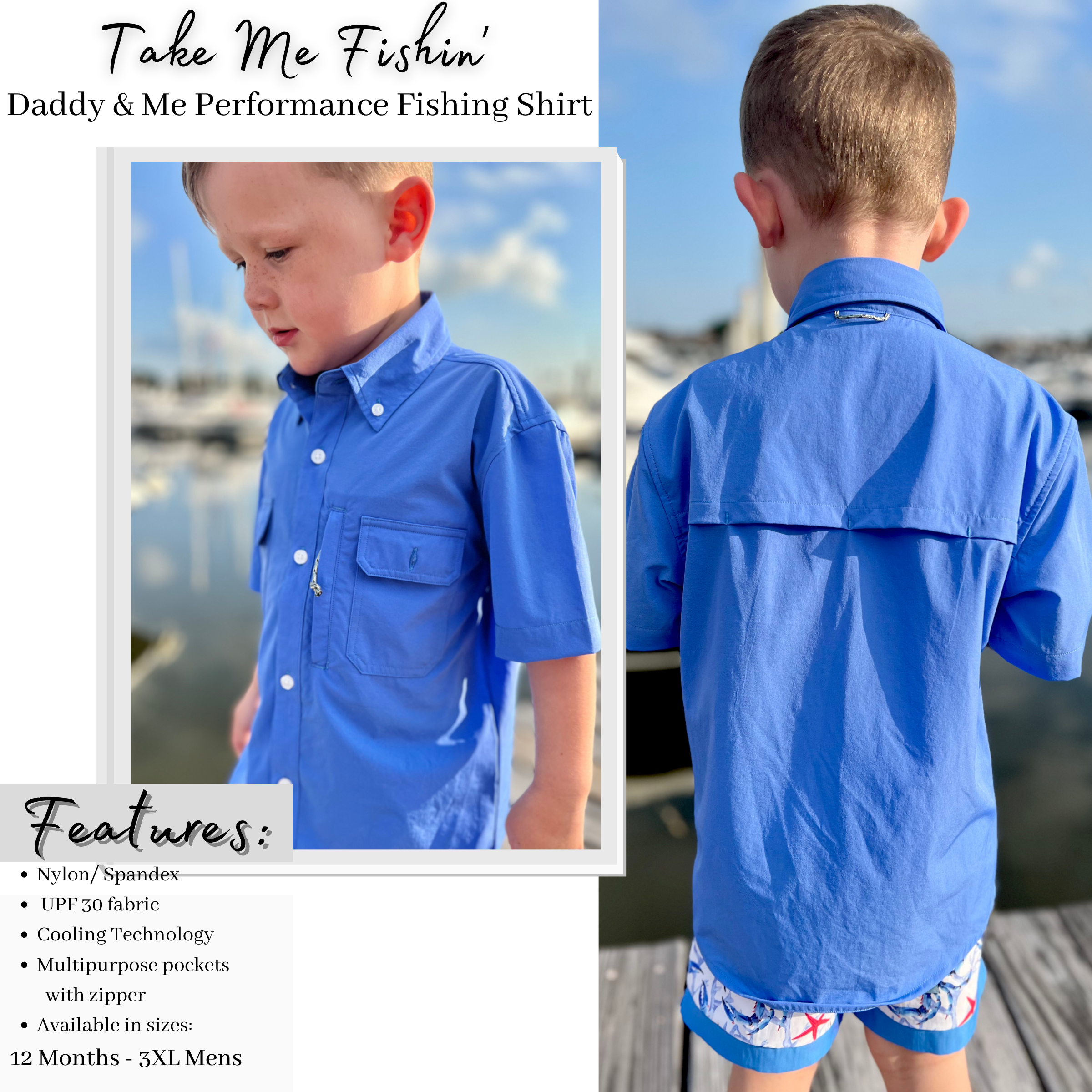 Take Me Fishin' Boys Performance Fishing Shirt PRE-ORDER