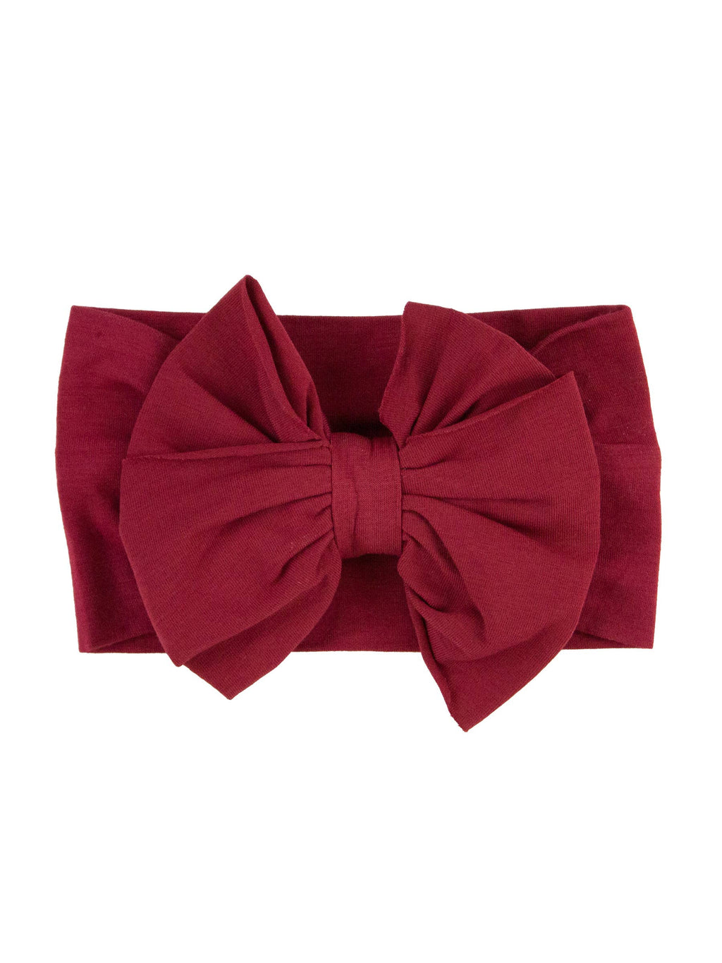 Girls Dark Cherry Big Bow Headband: Red / One Size