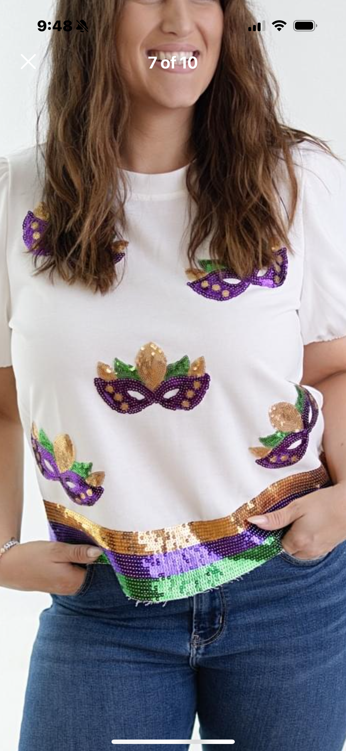Masked Sequin Top