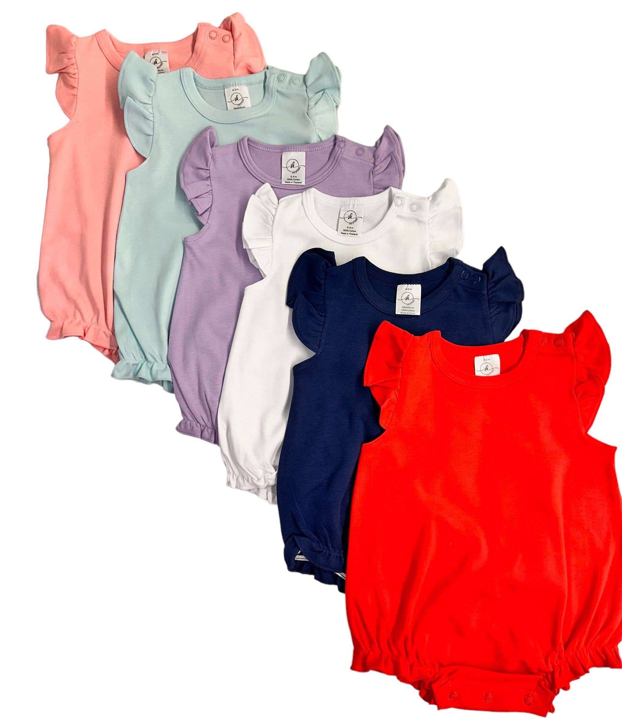 Flutter Sleeve Bubble: Lavender / 6-12M
