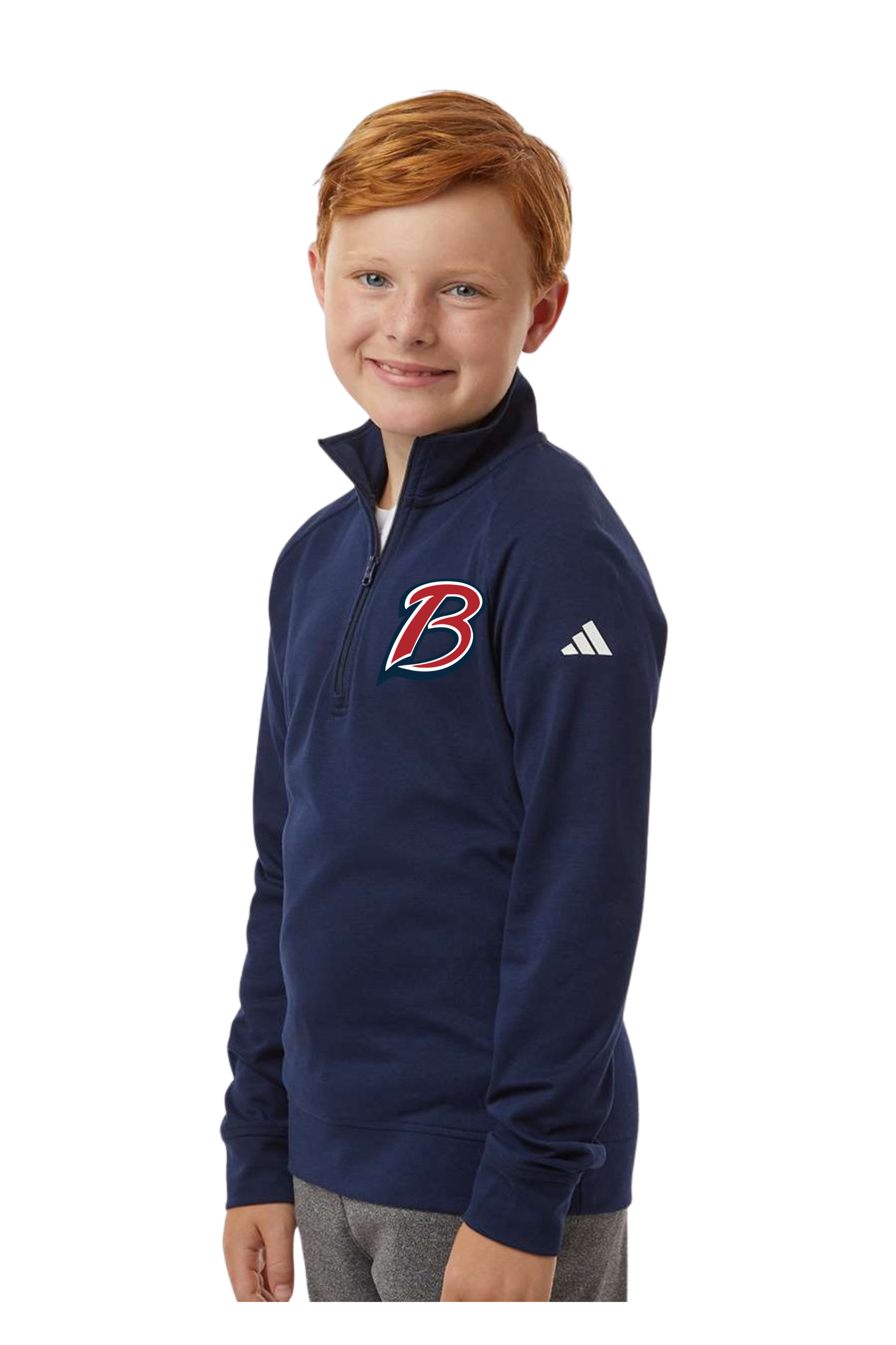 Adidas Broncos Custom Long Sleeve Quarter Zip