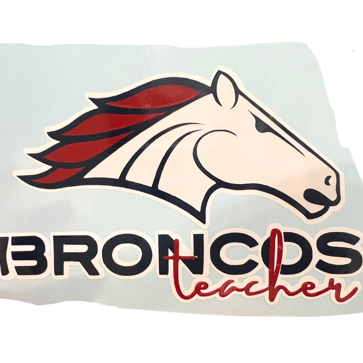 Custom BACS Broncos Teacher Vinyl Sticker