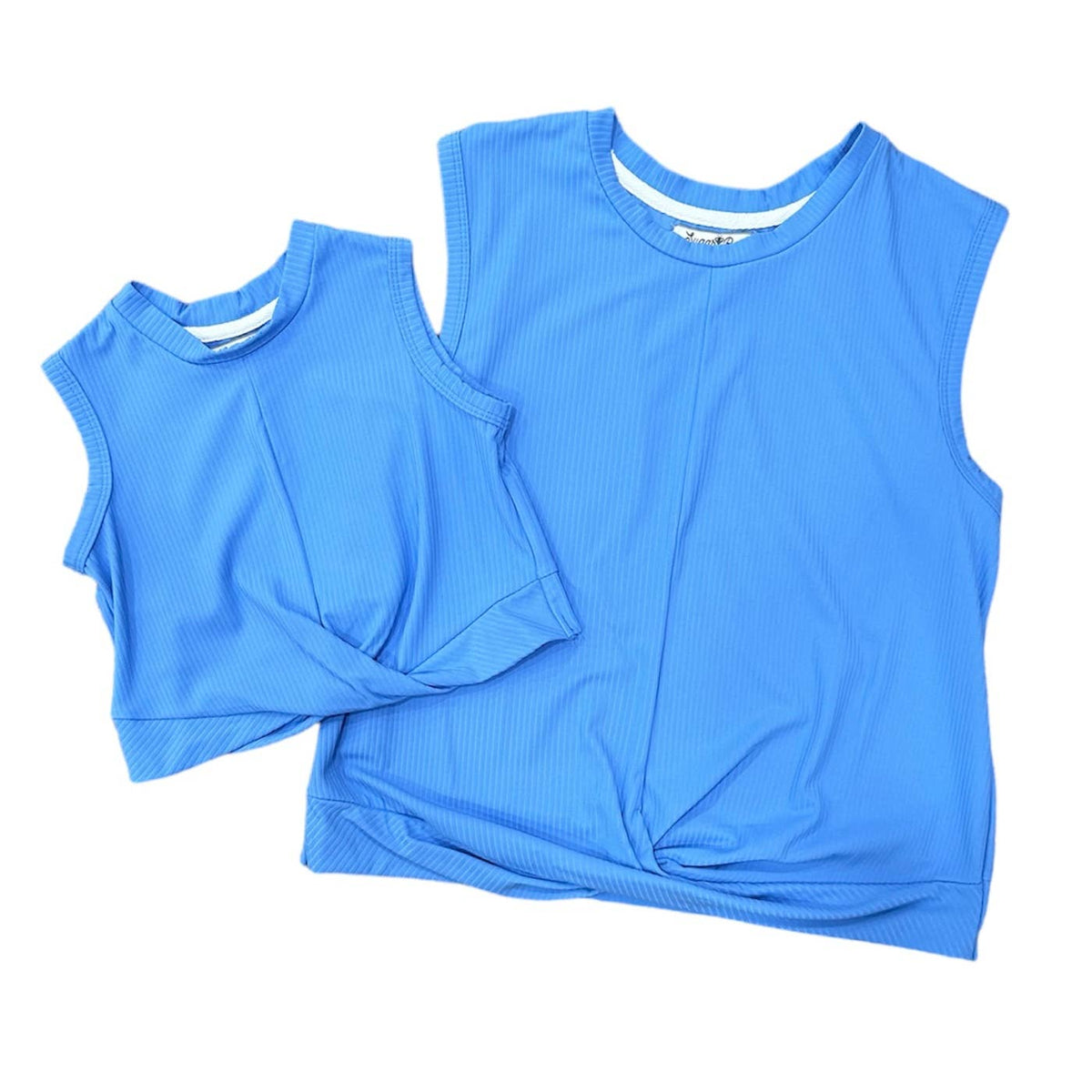 Crop Knot Tank - French Blue: XL