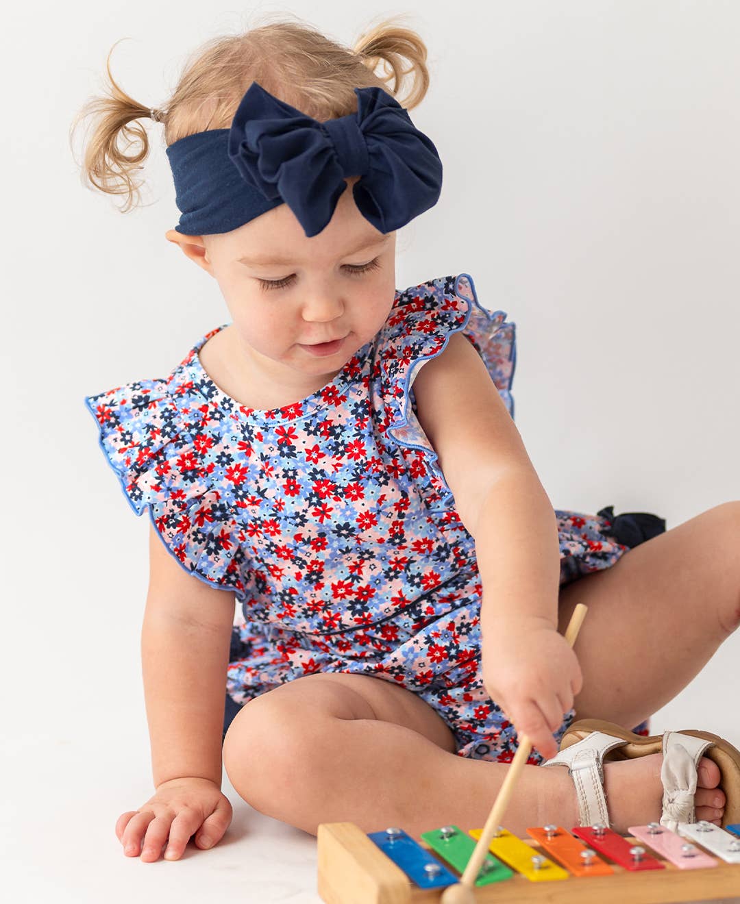 Girls Dark Navy Big Bow Headband: ONE SIZE