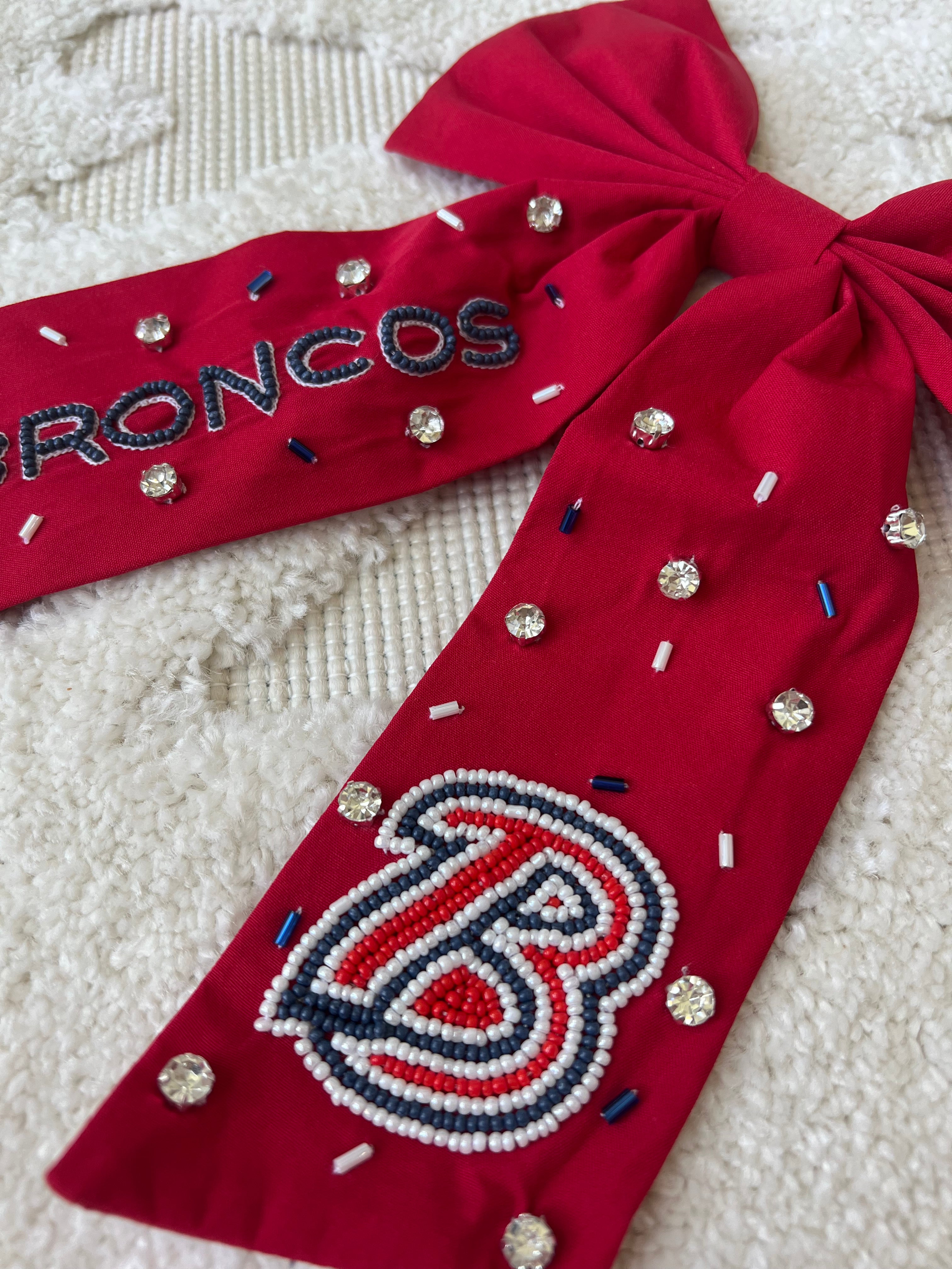 Custom Game Day Beaded Bows