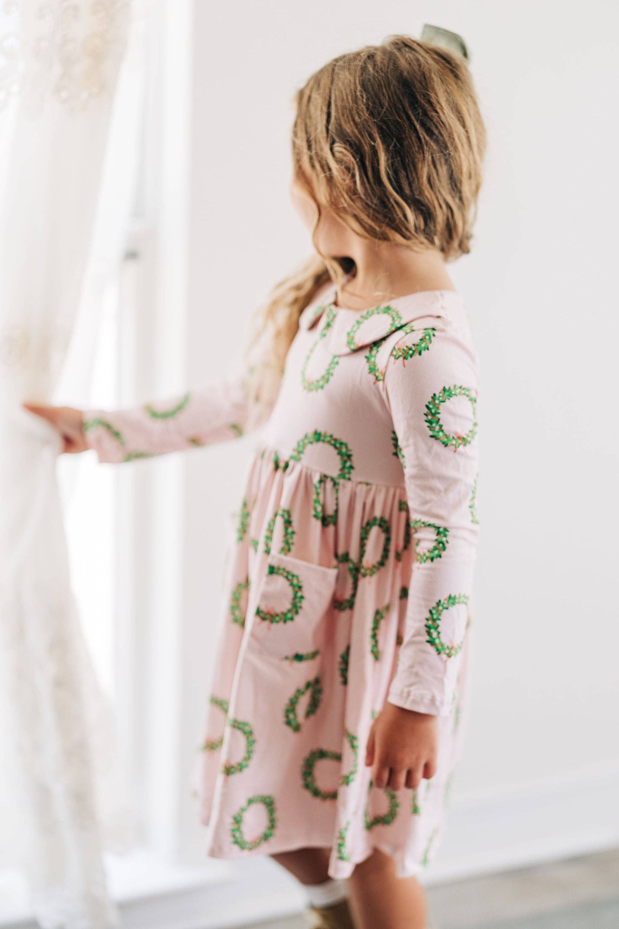 Twirl Dress - Pink Wreath: 8