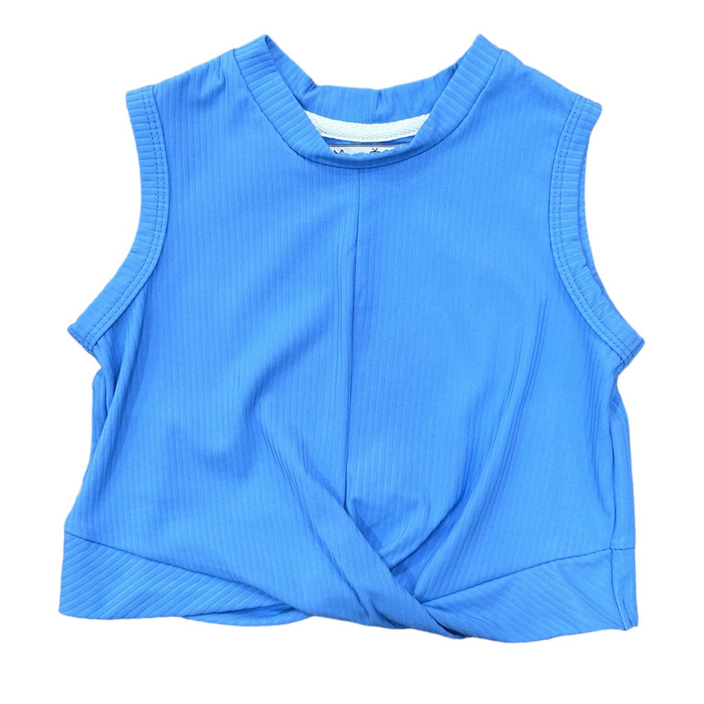 Crop Knot Tank - French Blue: XL