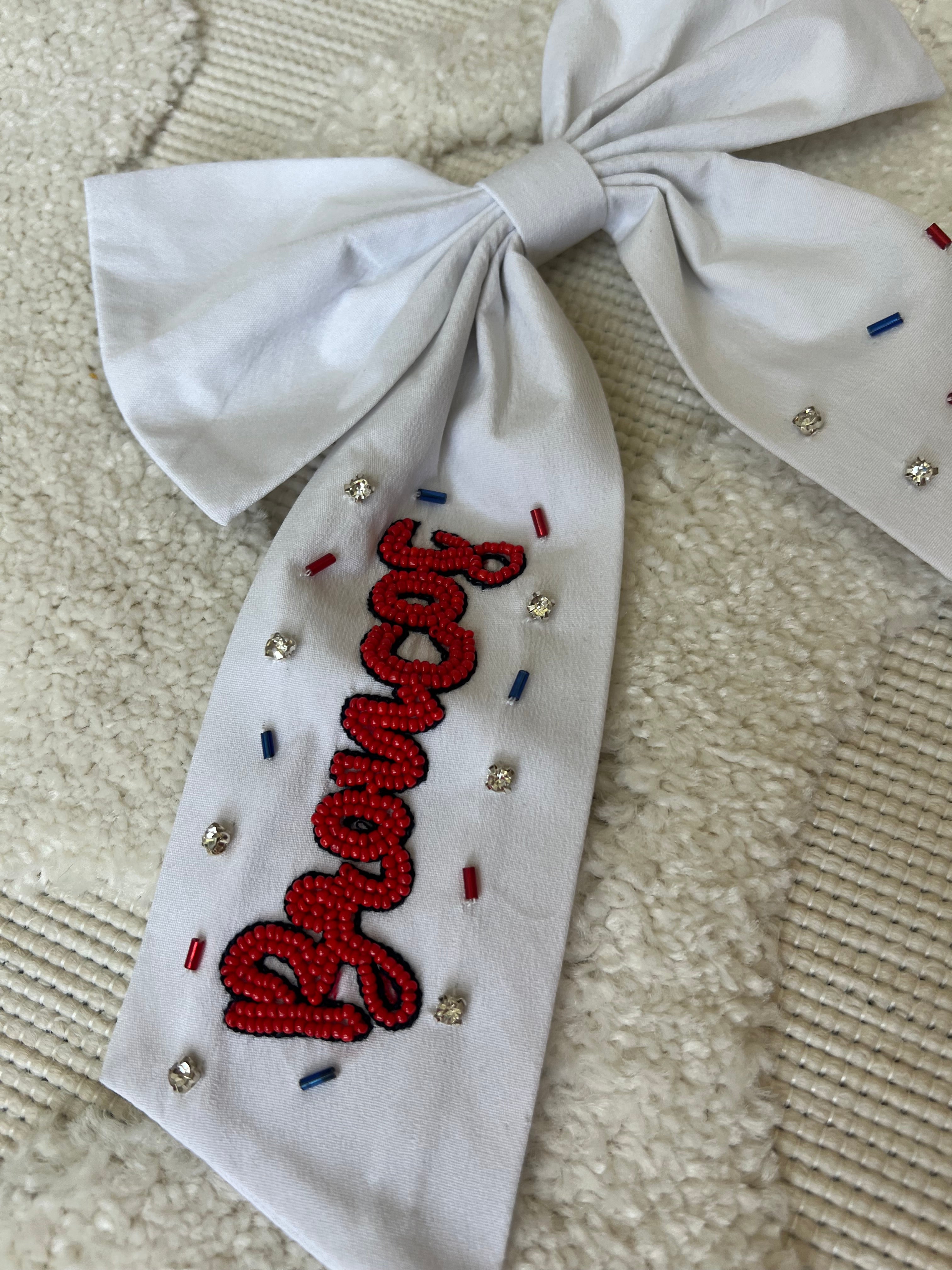 Custom Game Day Beaded Bows
