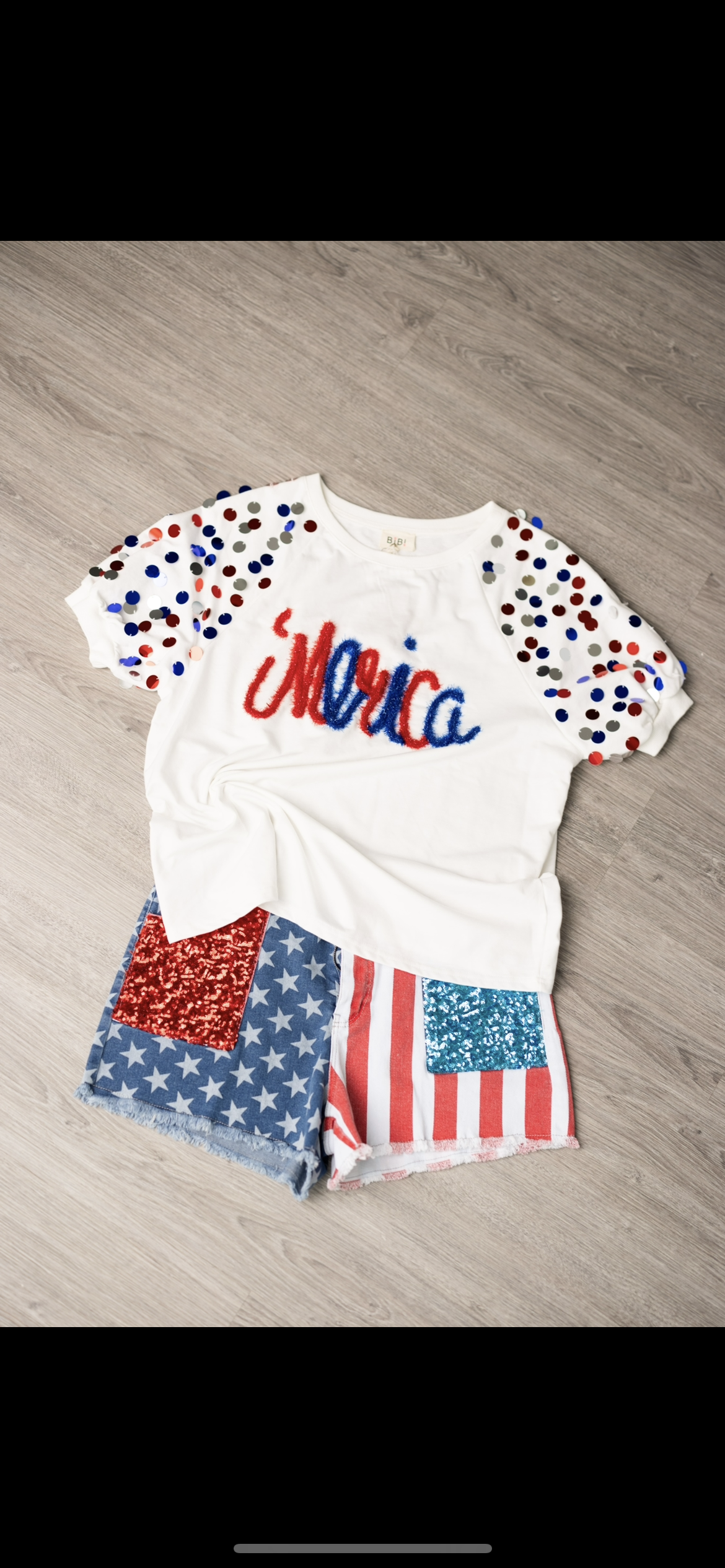 4TH OF JULY SPARKLE SHORTS