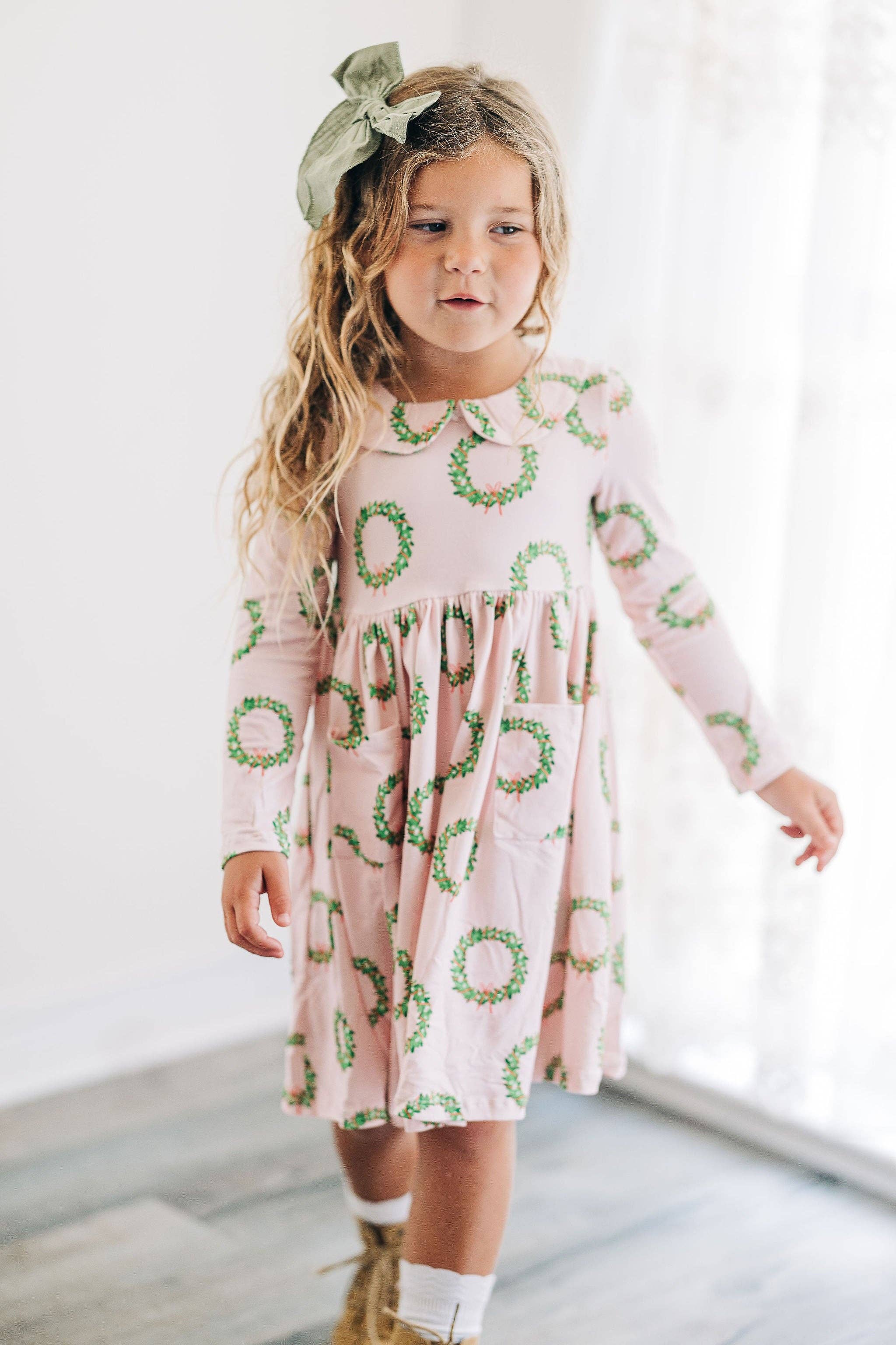 Twirl Dress - Pink Wreath: 8