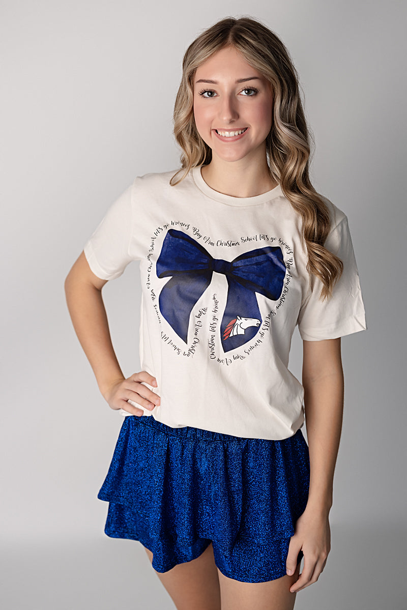 Navy Croquette Broncos Spirit Tee