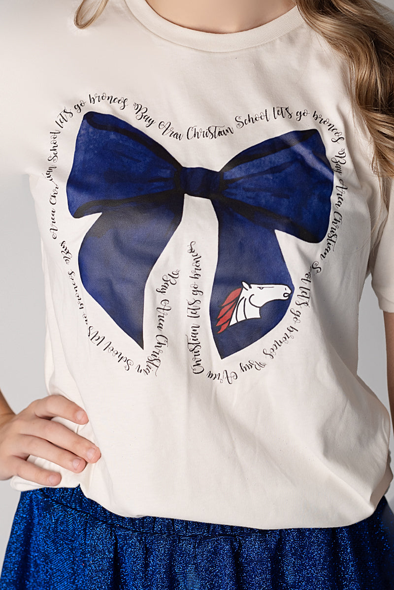 Navy Croquette Broncos Spirit Tee