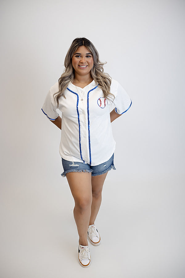 Baseball Sequins Embroidery
