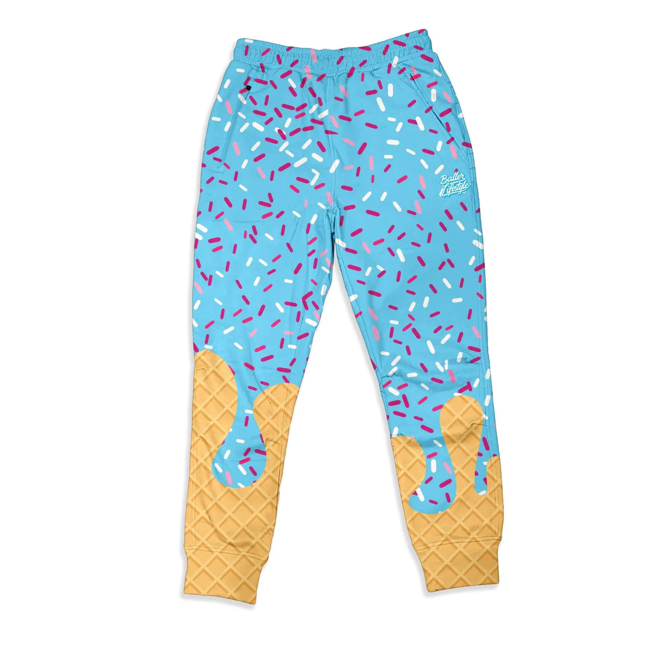 Baseball Lifestyle Ice Cream Drip Joggers Light Blue