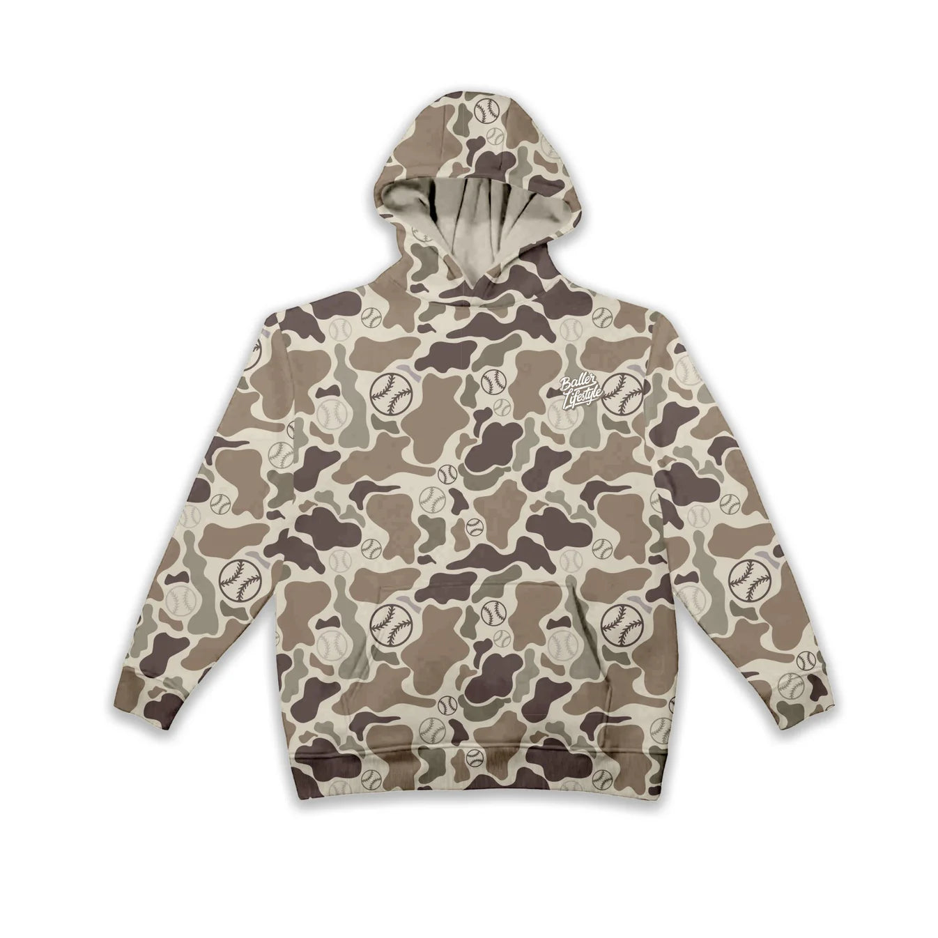 Baseball Lifestyle Camo Hoodie
